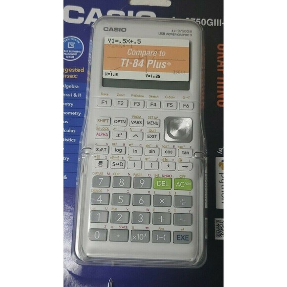 Casio - Graphing Calculator - White - fx-9750GIII-WE - New Sealed - Picture 7 of 11